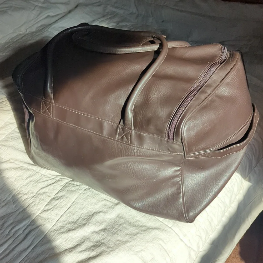Lagerfeld leather travel duffle bag